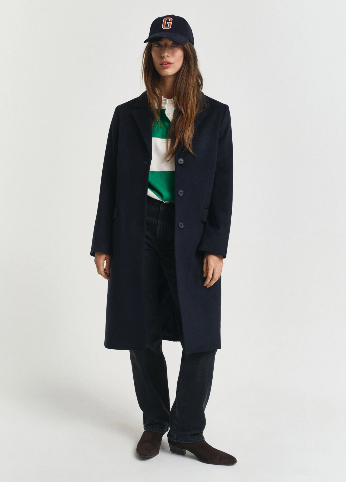 Classic Tailored Wool Blend Coat