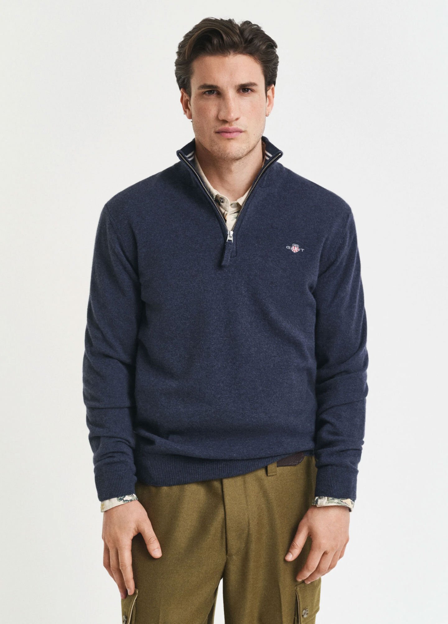Superfine Lambswool Half-Zip Sweater
