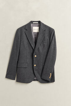Classic Flannel Wool Club Blazer — DUSKY ANTHRACITE 1