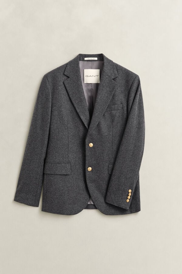 Classic Flannel Wool Club Blazer — DUSKY ANTHRACITE