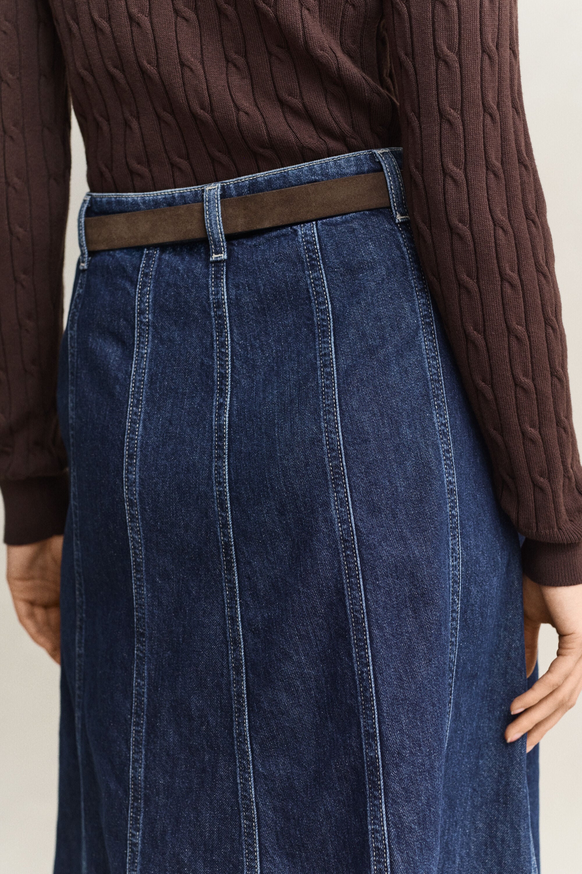 Flared Denim Skirt