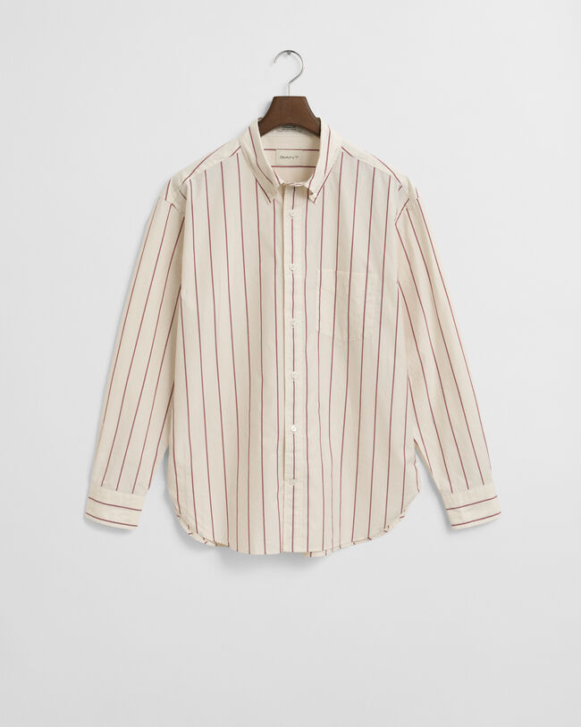 Relaxed Fit Striped Heritage Poplin Shirt