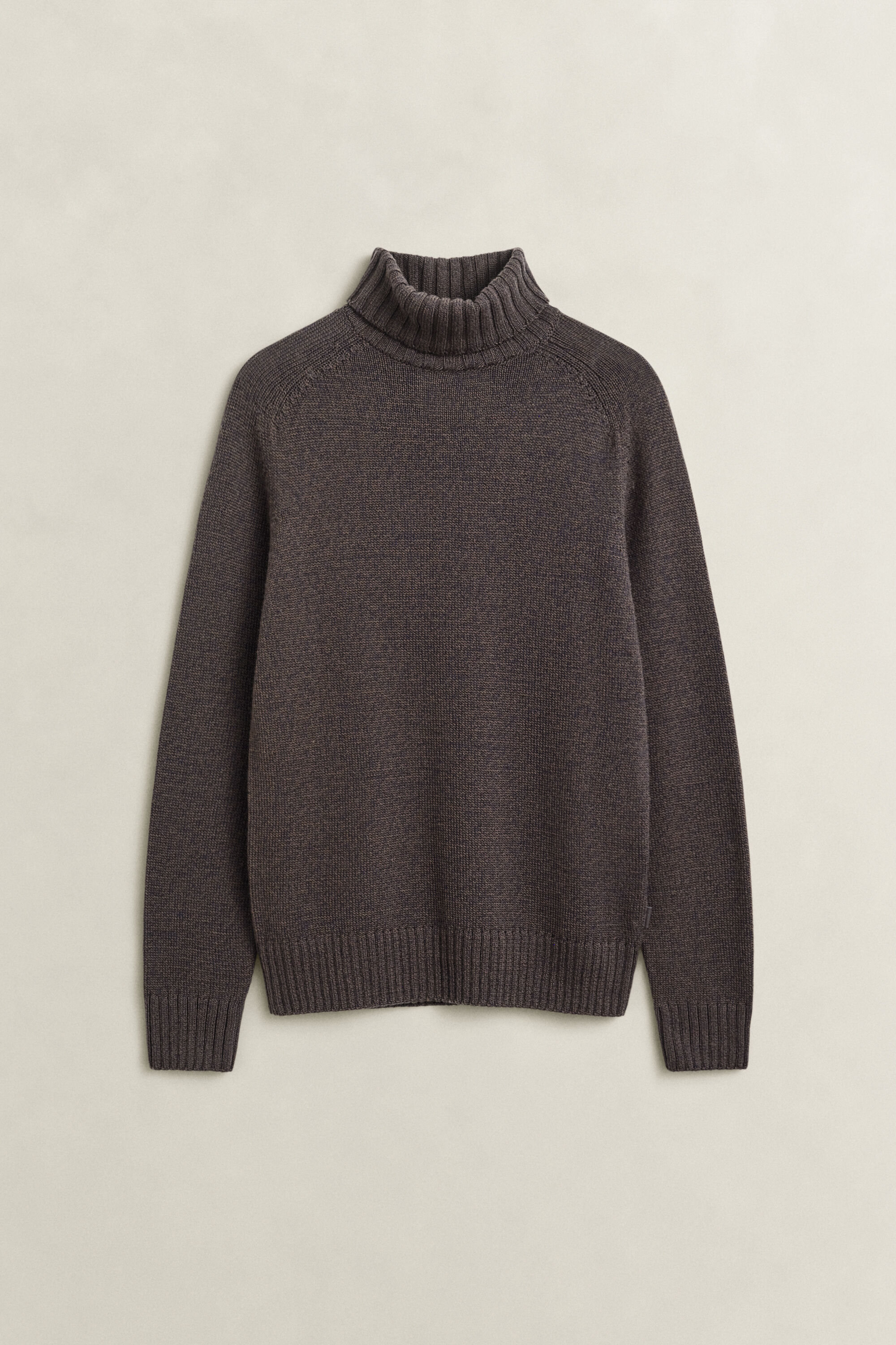 Wool Mouliné Blend Turtleneck Sweater