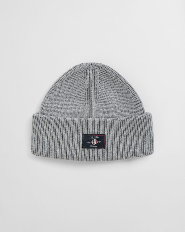 Ribbed Cotton Blend Beanie