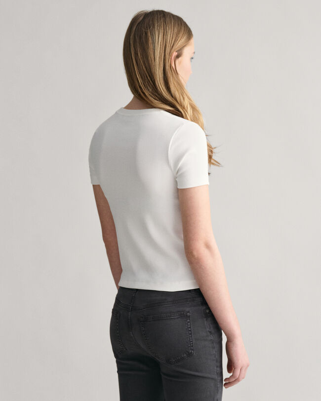 Teen Girls Shield Ribbed T-Shirt