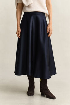 Volume Satin Skirt — EVENING BLUE 4