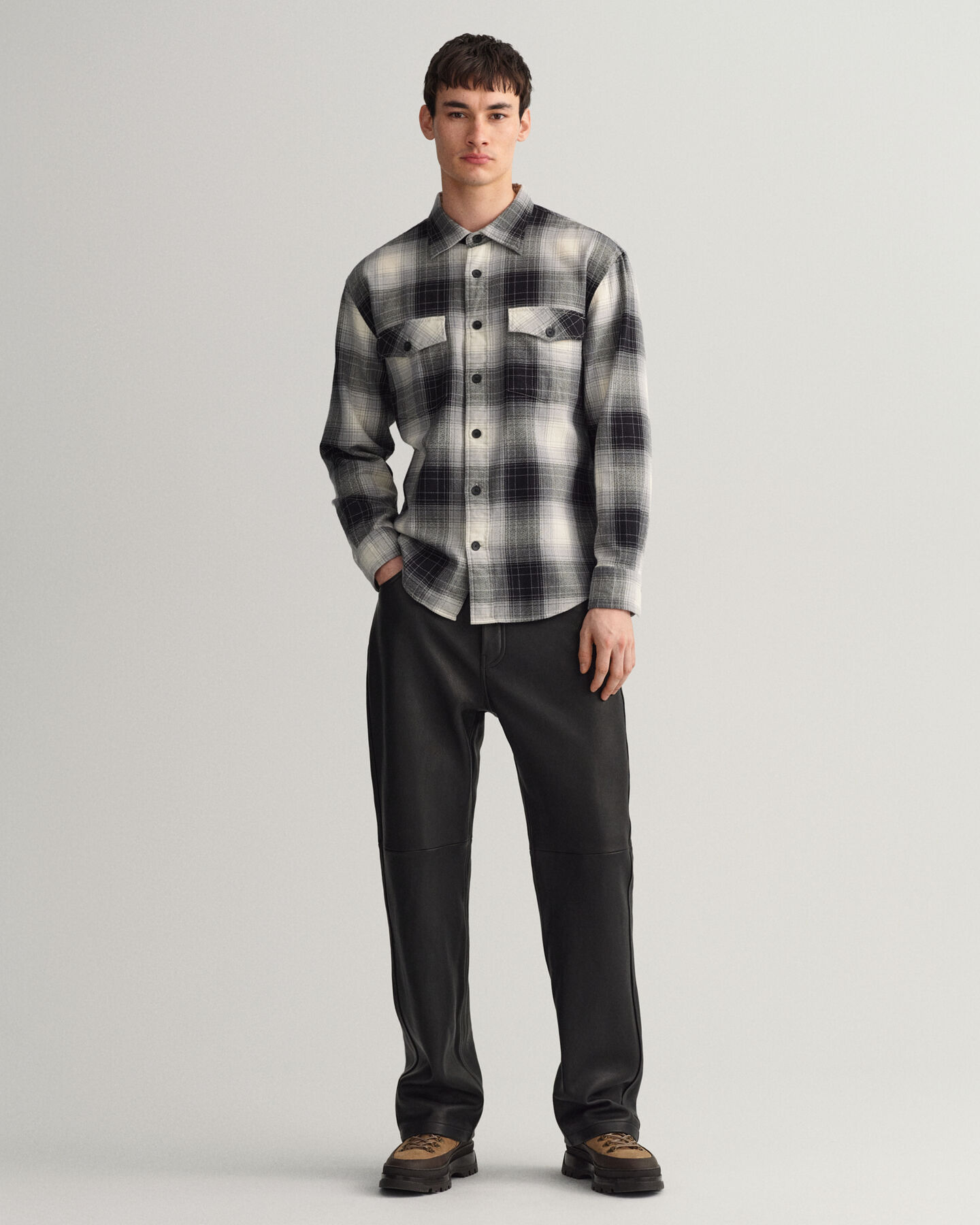 Relaxed Fit Shadow Check Shirt
