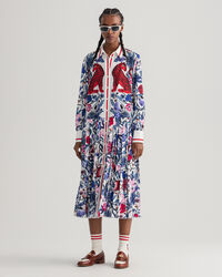 Tiger Flower Pleated Dress