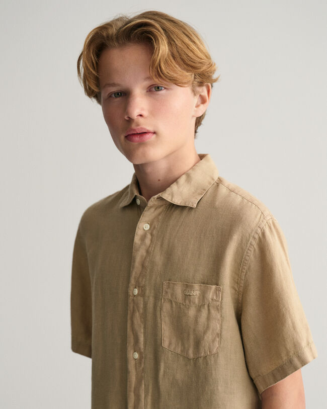 Teens Linen Short Sleeve Shirt