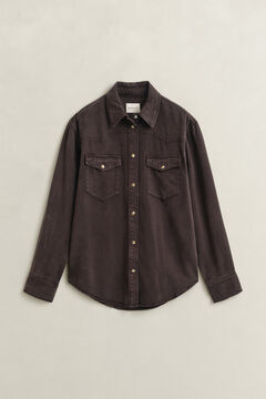 Denim Twill Ranger Shirt — DEEP BROWN 1