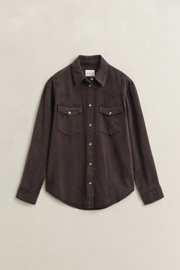 Denim Twill Ranger Shirt — DEEP BROWN
