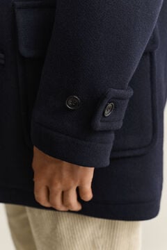 Wool Duffel Jacket — EVENING BLUE 5