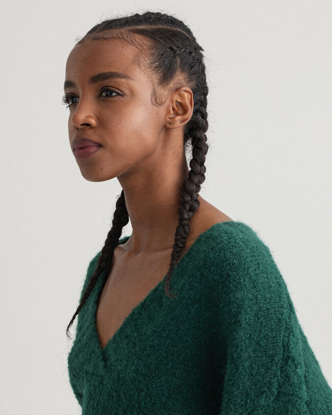Mohair V-Neck Sweater
