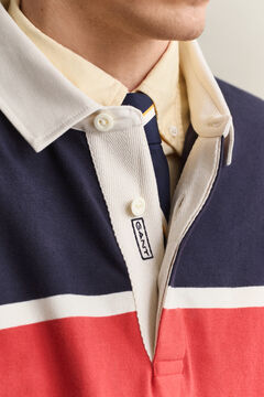 Relaxed Striped Rugger — EVENING BLUE 4