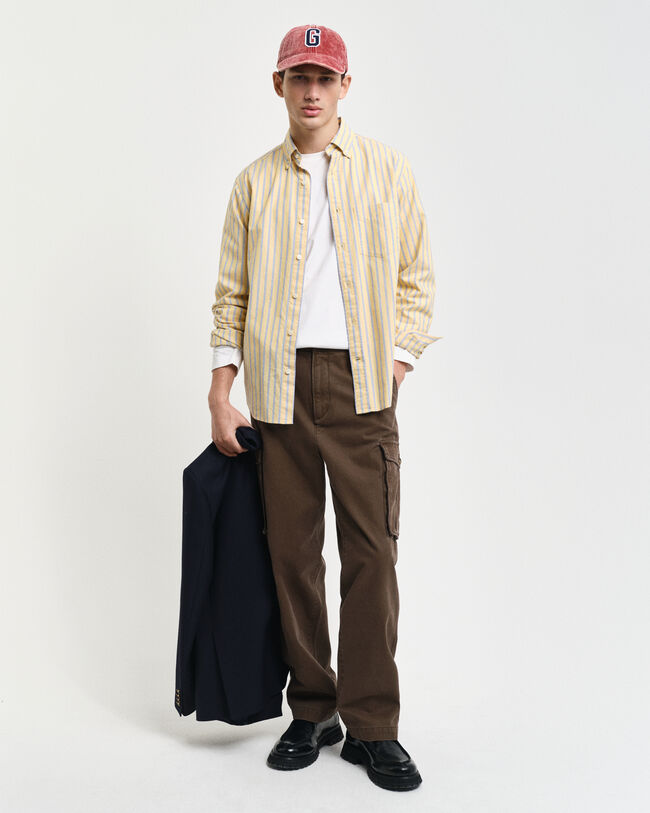 Regular Fit Cotton Twill Cargo Pants