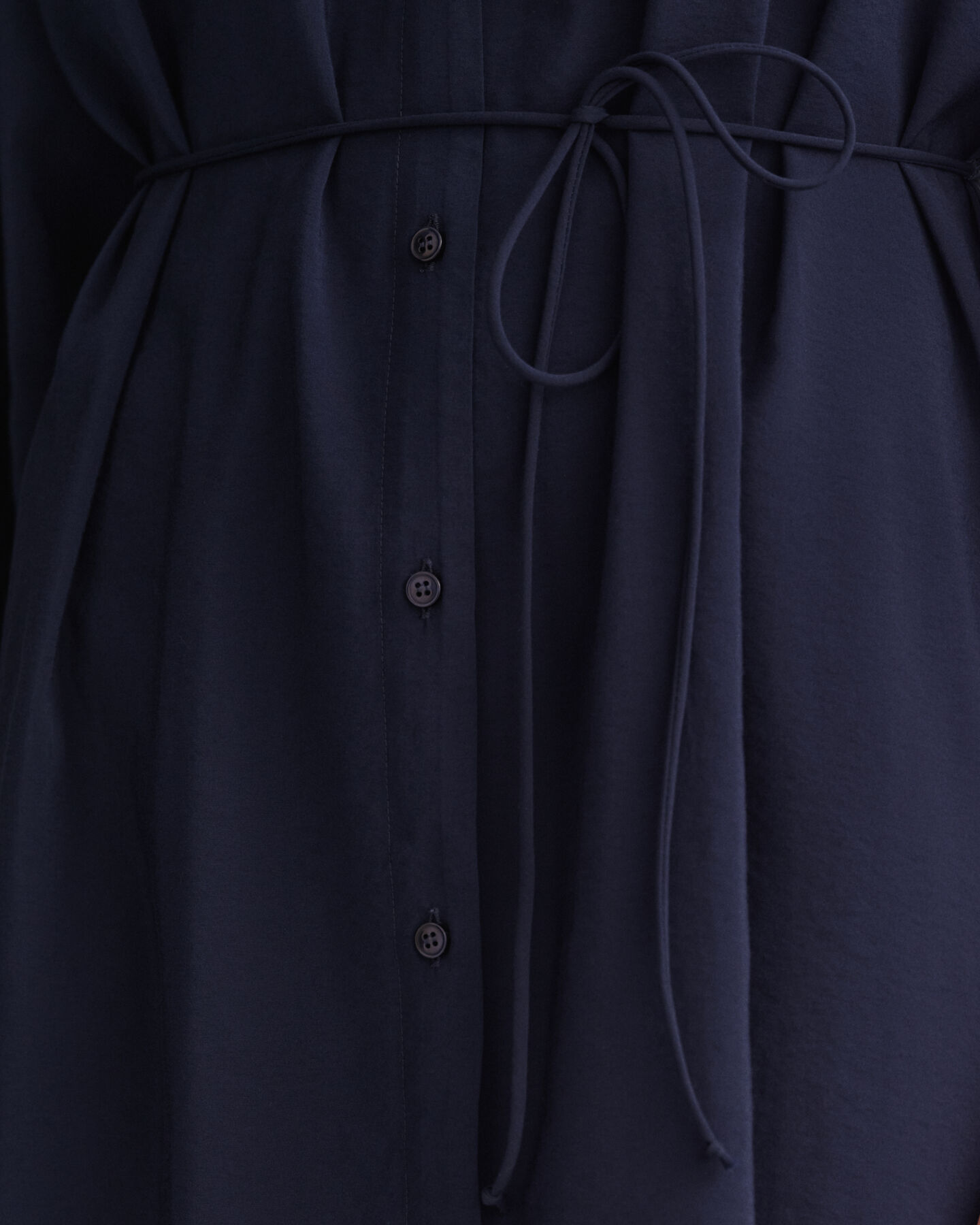 Stand Collar Shirt Dress