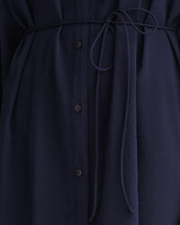 Stand Collar Shirt Dress