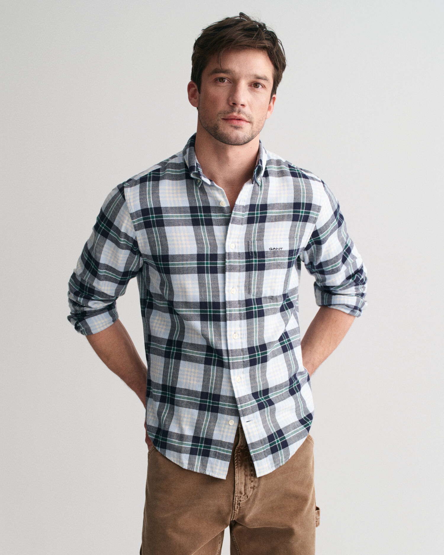 Regular Fit Plaid Flannel Shirt - GANT
