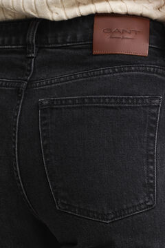 Straight Leg Stretch Jeans — BLACK WORN IN 3
