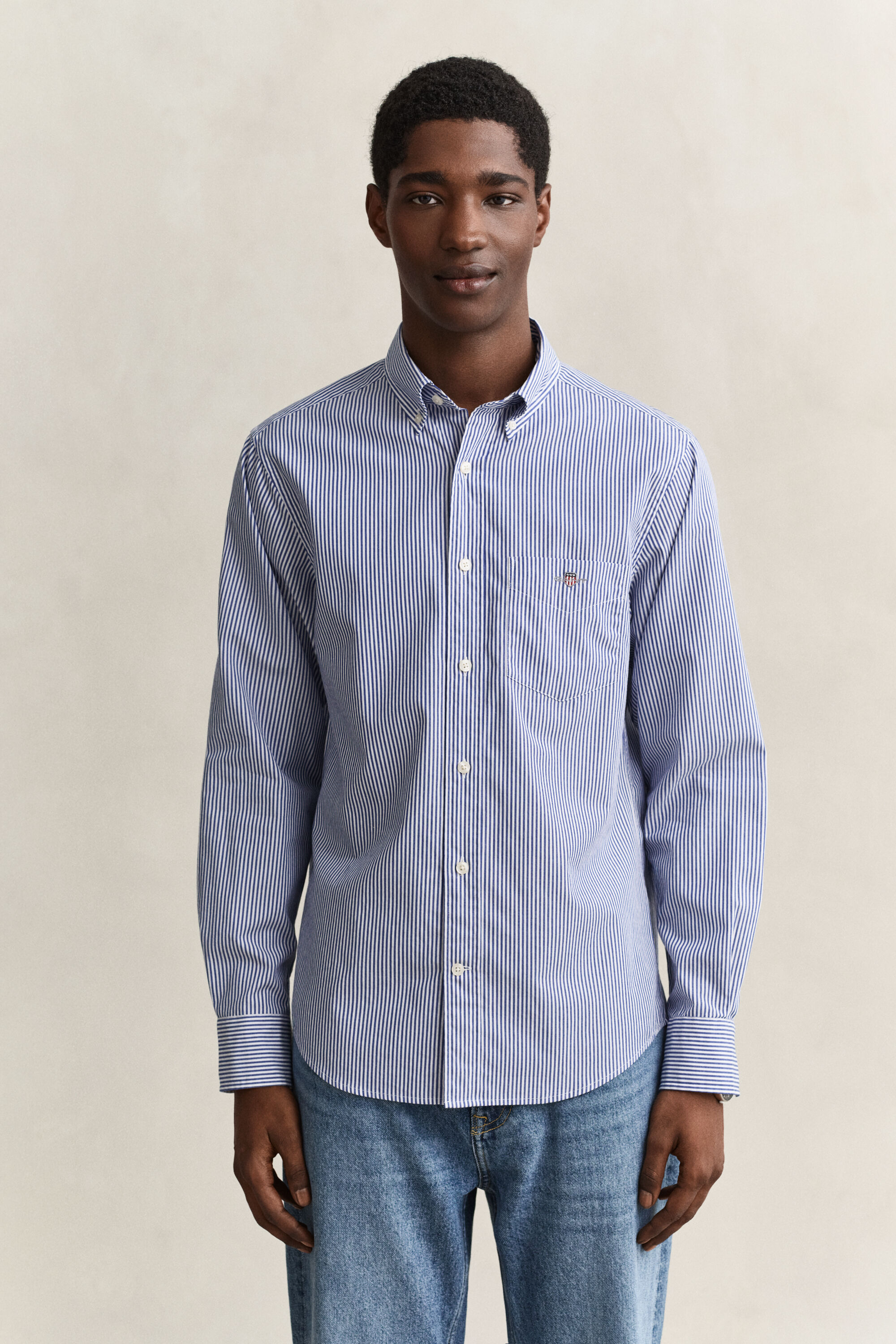 Classic Regular Striped Poplin Shirt