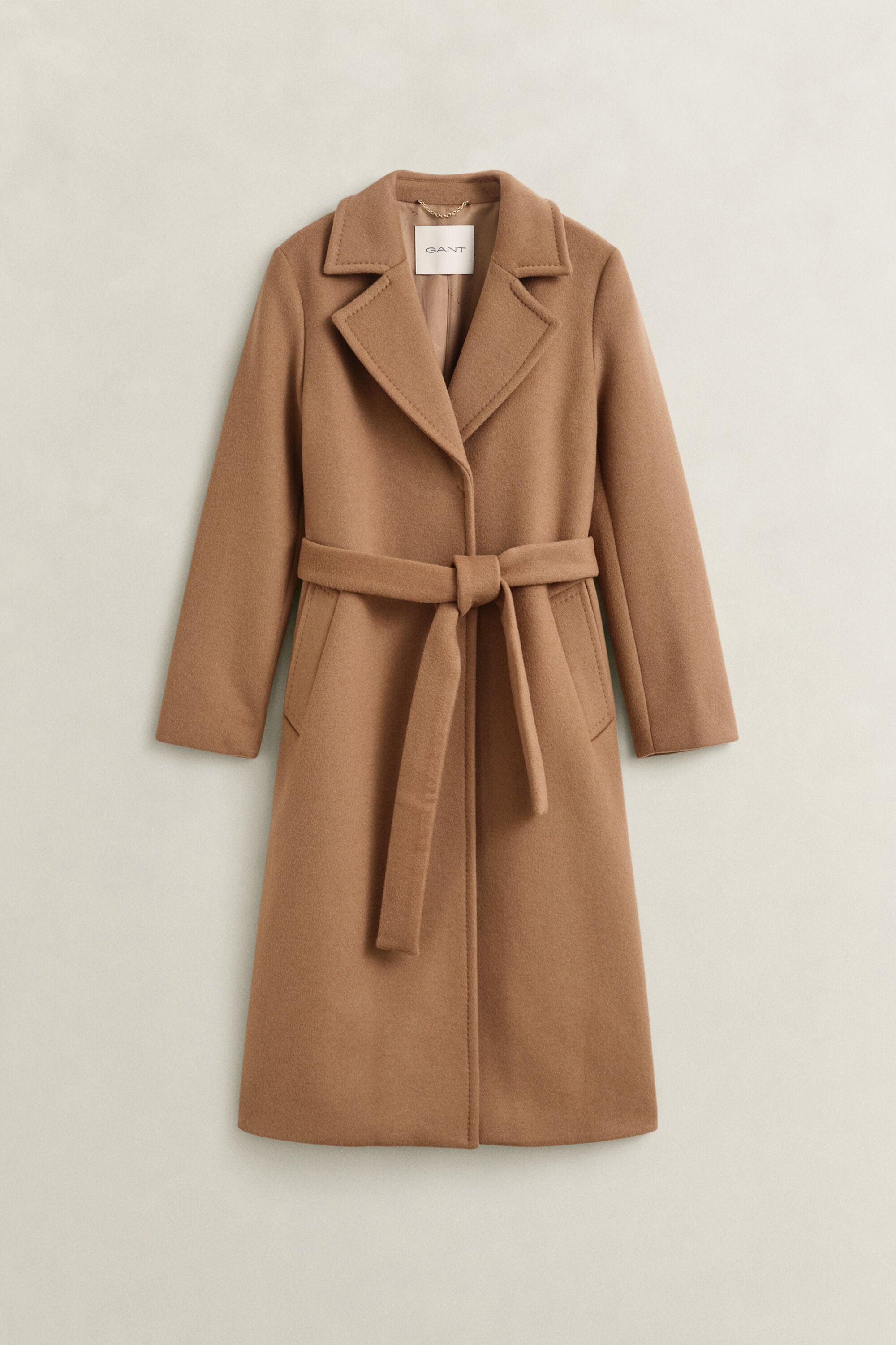 Belted Wool Blend Coat