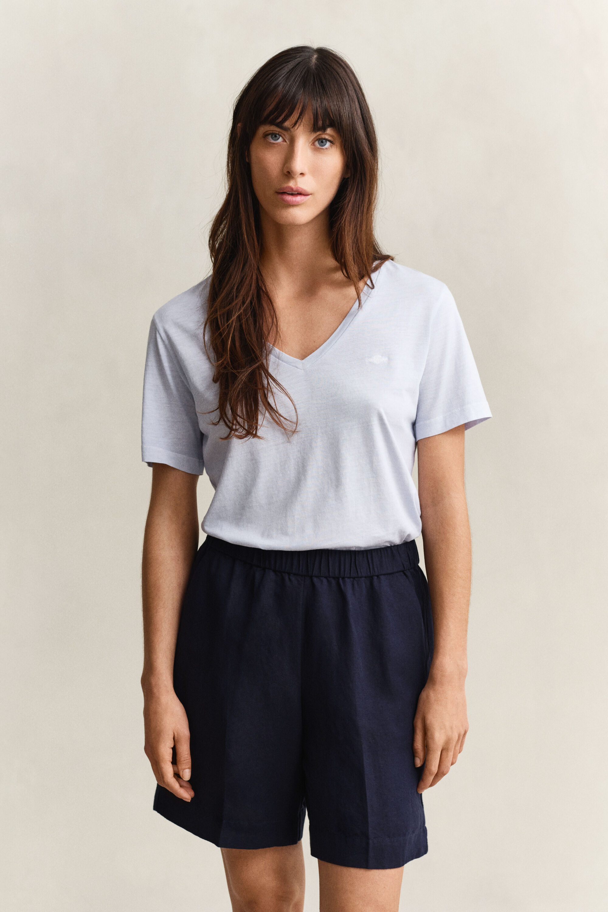 Washed Shield V-Neck T-Shirt