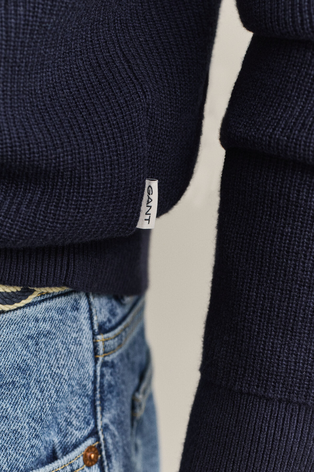 Cotton Merino Rugger — EVENING BLUE