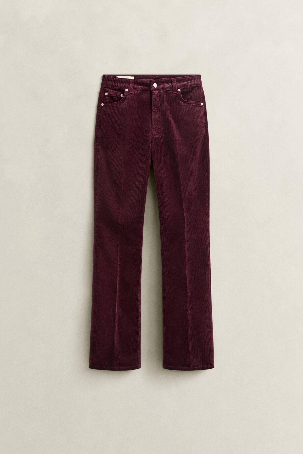 Flared Corduroy Jeans — DARKENED WINE