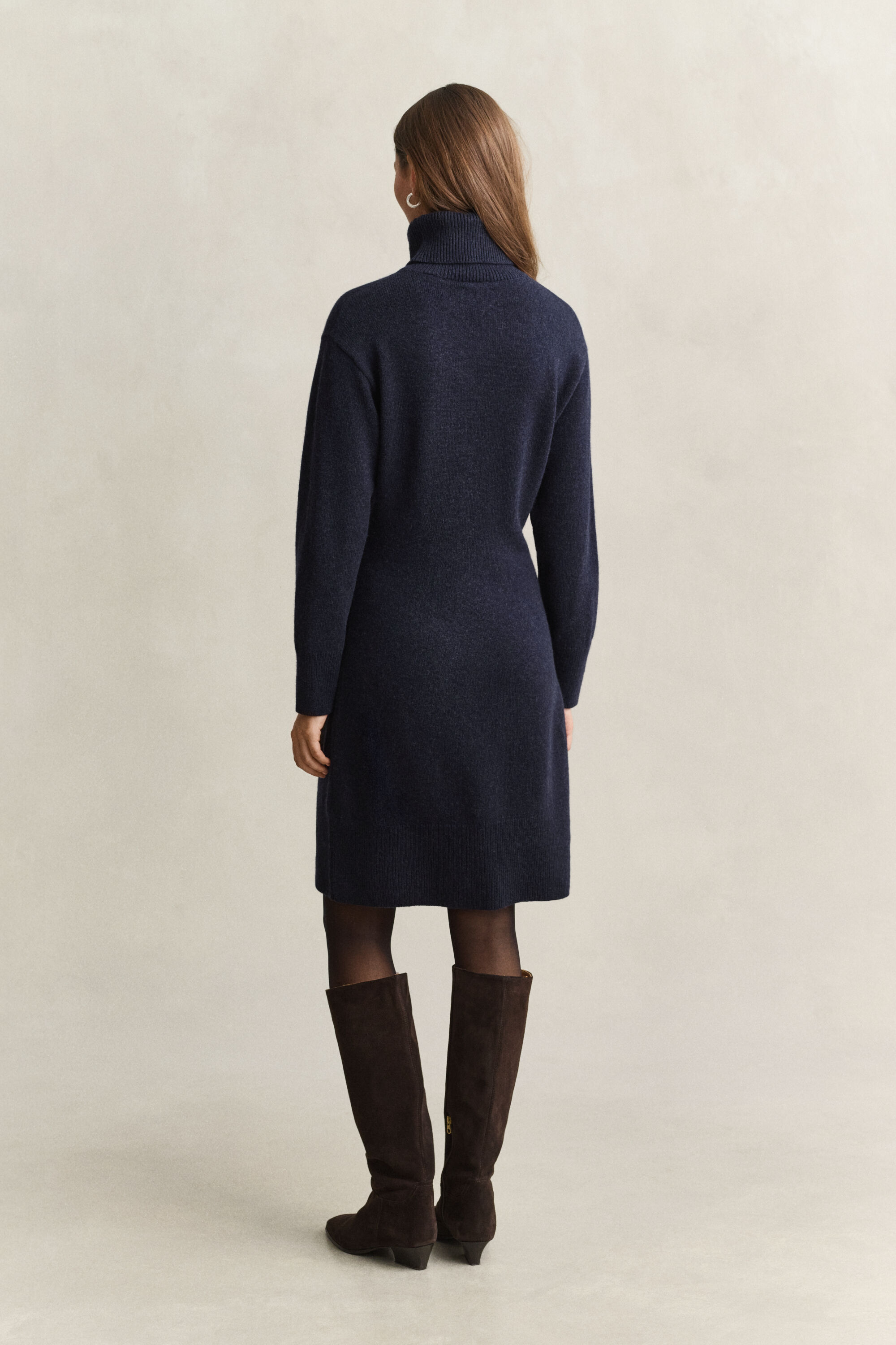 Wool Cashmere Turtleneck Dress