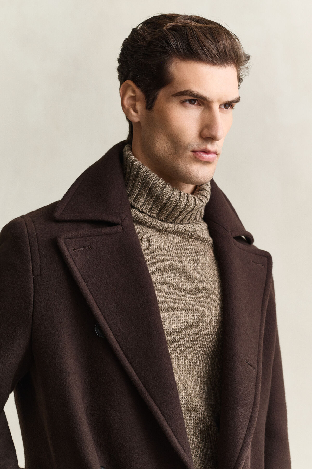 Utility Belted Coat — BLACK BROWN