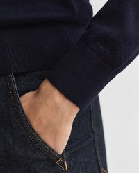 Lightweight Knit Crew Neck Cardigan