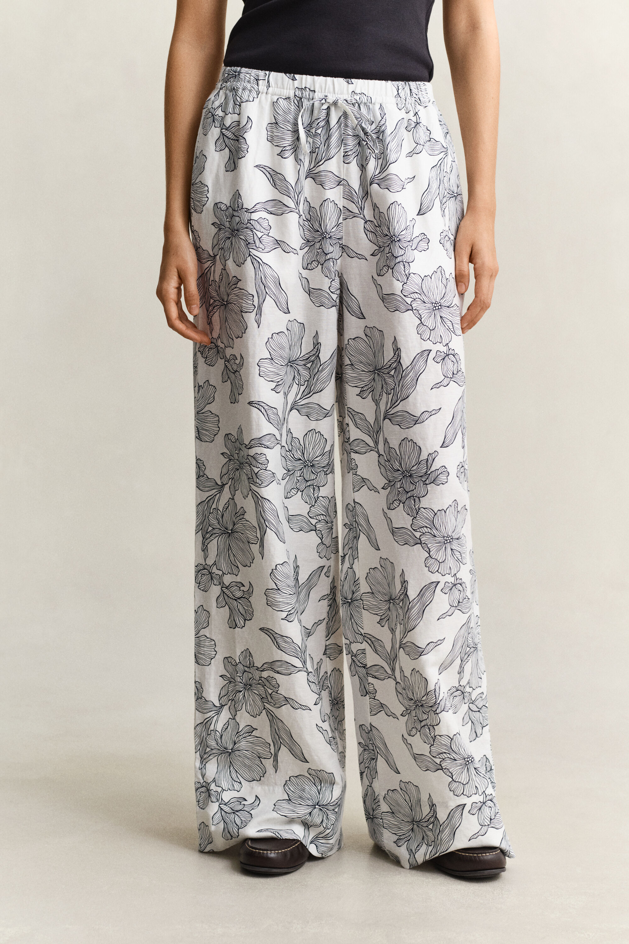 Floral Linen Pants