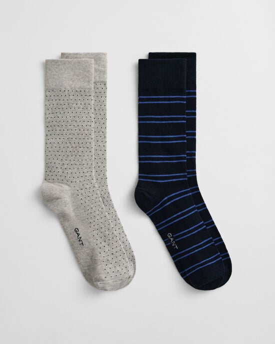 2-Pack Striped & Mini Dotted Socks Gift Box