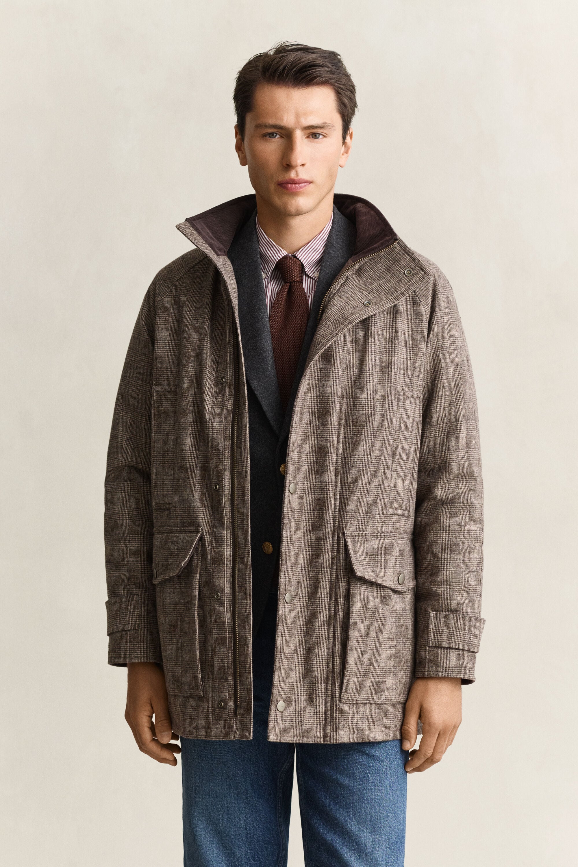 Wool Blend Double Decker Jacket