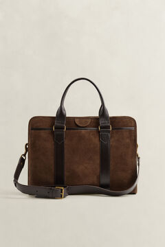 Suede Commuter Bag — SOIL BROWN 1