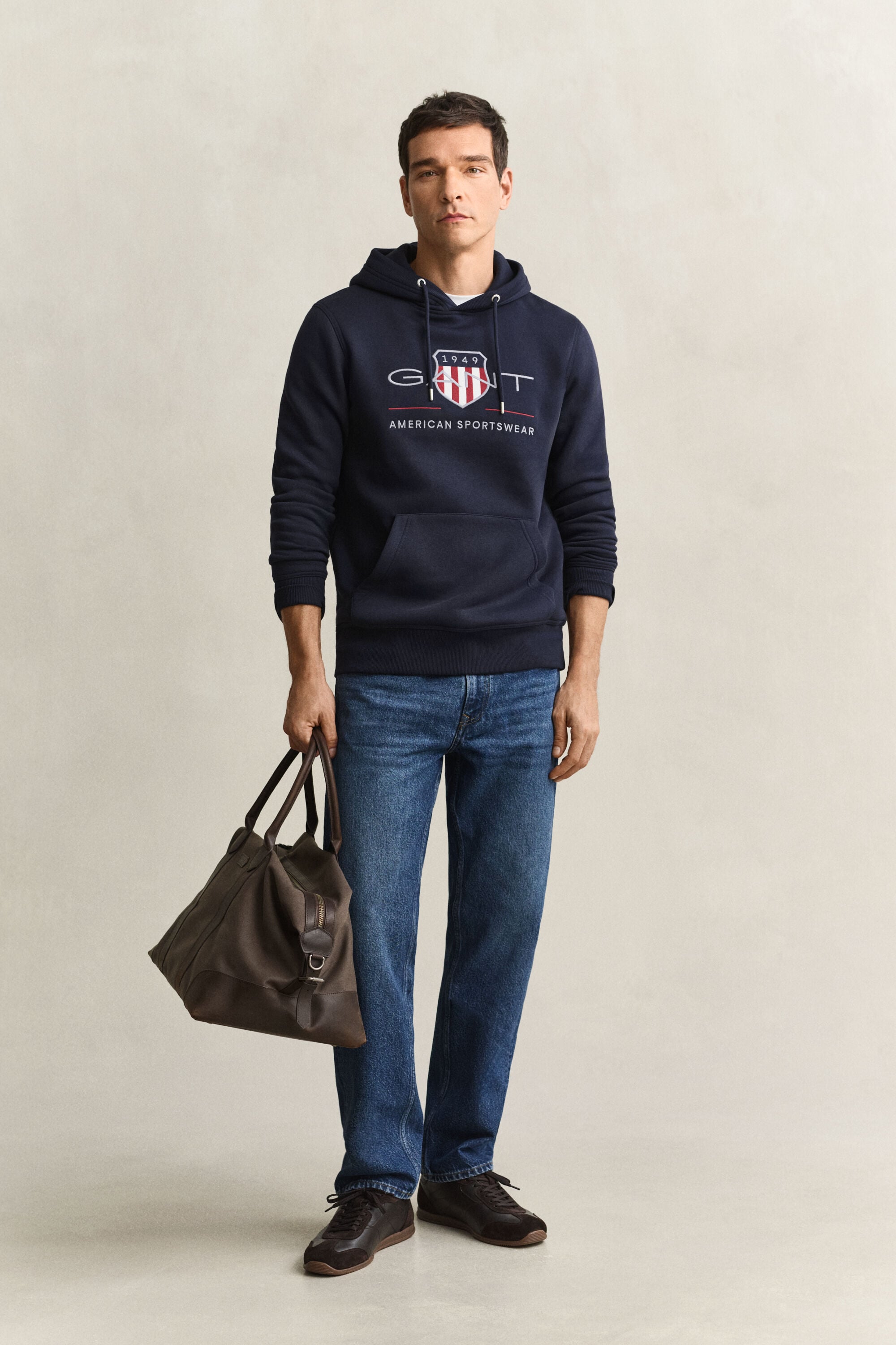 Archive Shield Hoodie — EVENING BLUE