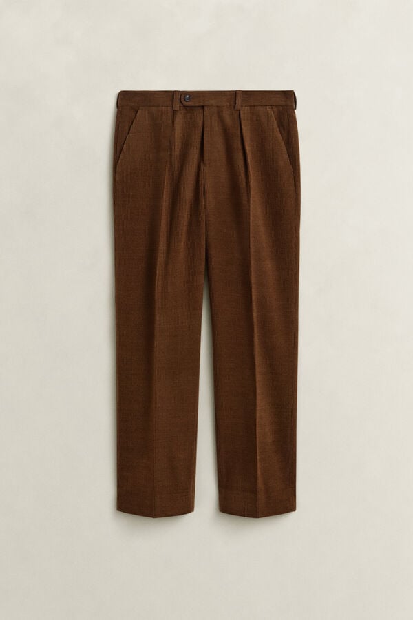 Gant x Yale Wool Corduroy Suit Pants — MAHOGANY BROWN