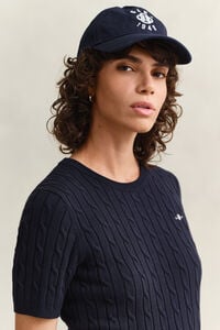 Cable Knit Short Sleeve Sweater