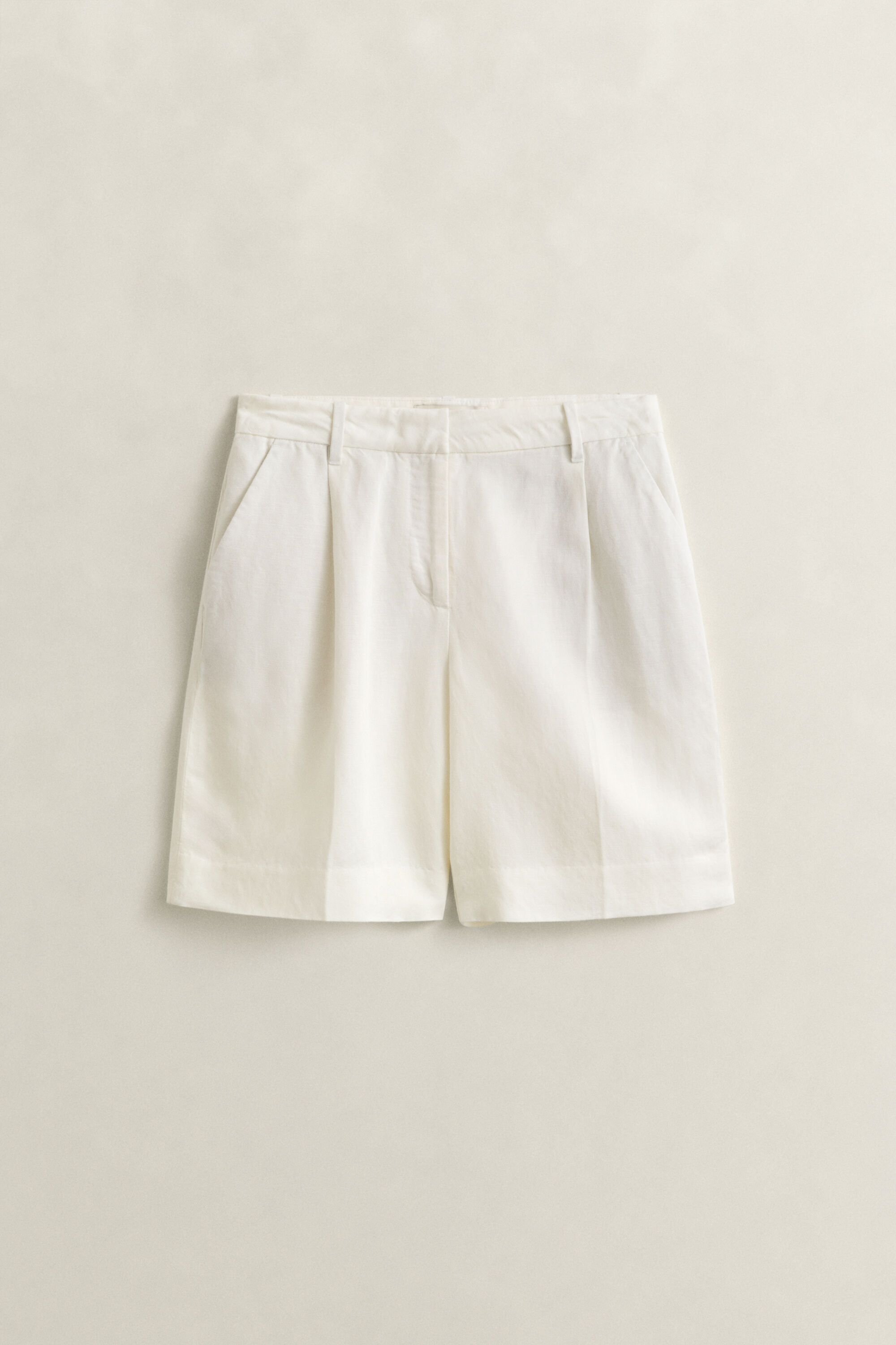 Tailored Linen Blend Shorts