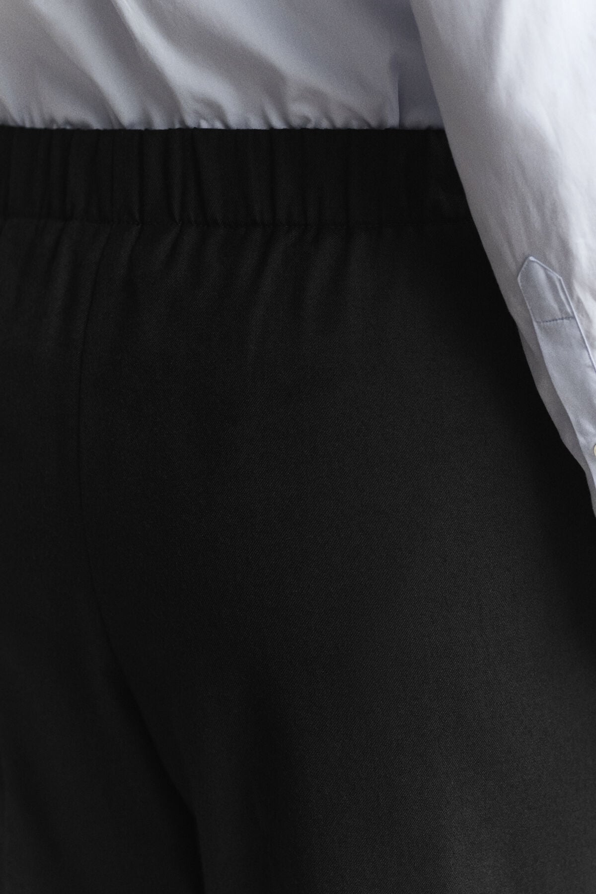 Wool Blend Pants — BLACK