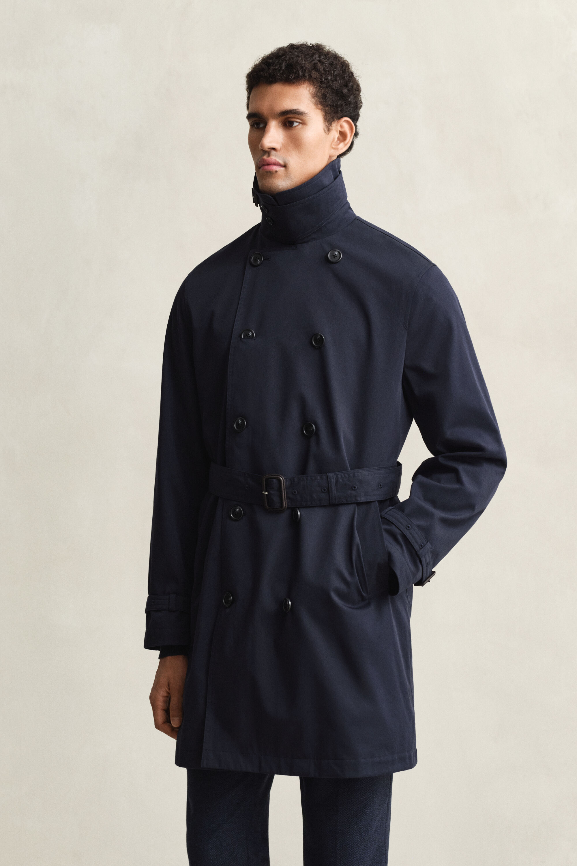 Cotton Blend Trench Coat