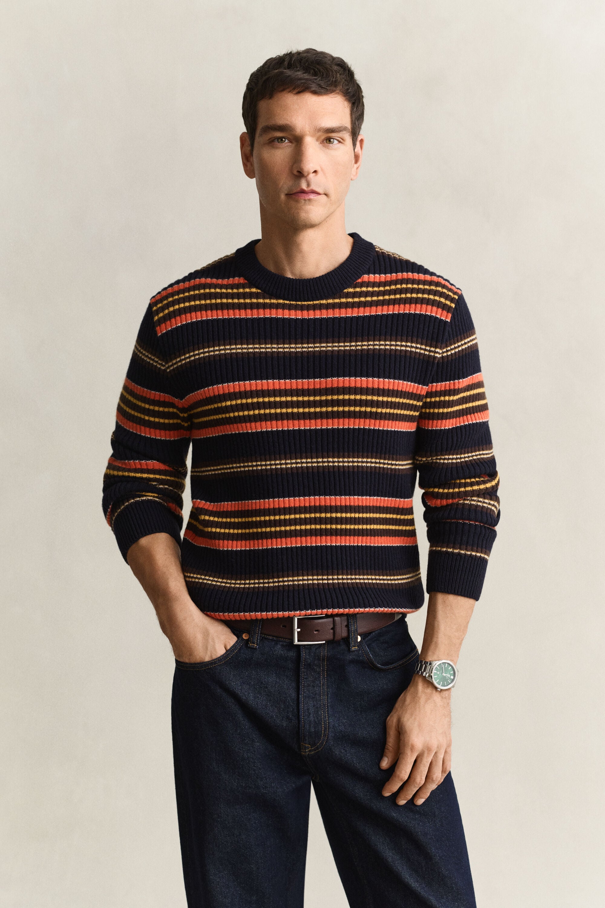 Striped Ribbed Sweater