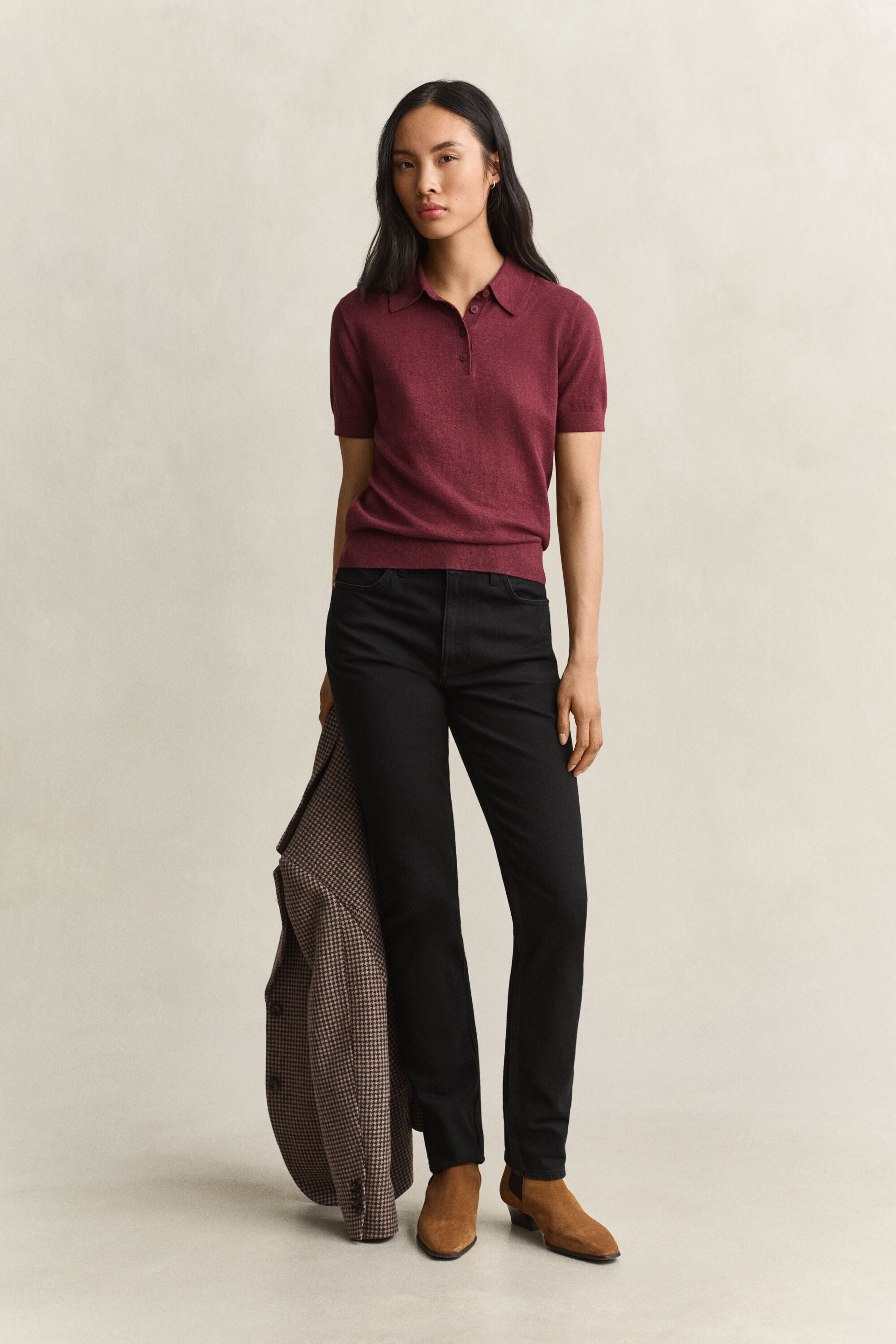 Light Knitted Polo Sweater