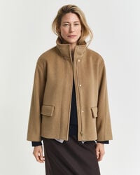 Short Wool Zip Jacket