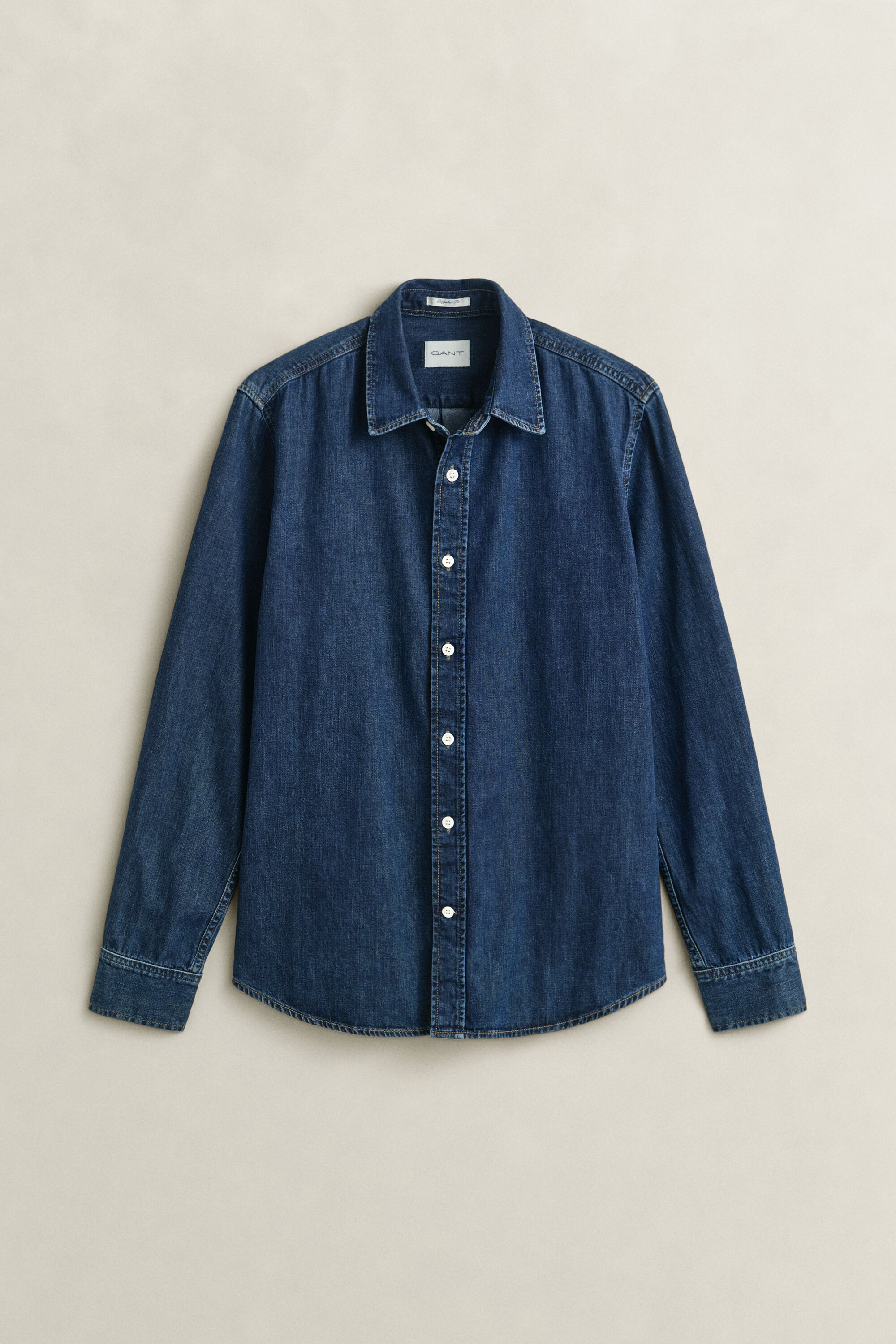 Denim Shirt — DARK BLUE WORN IN