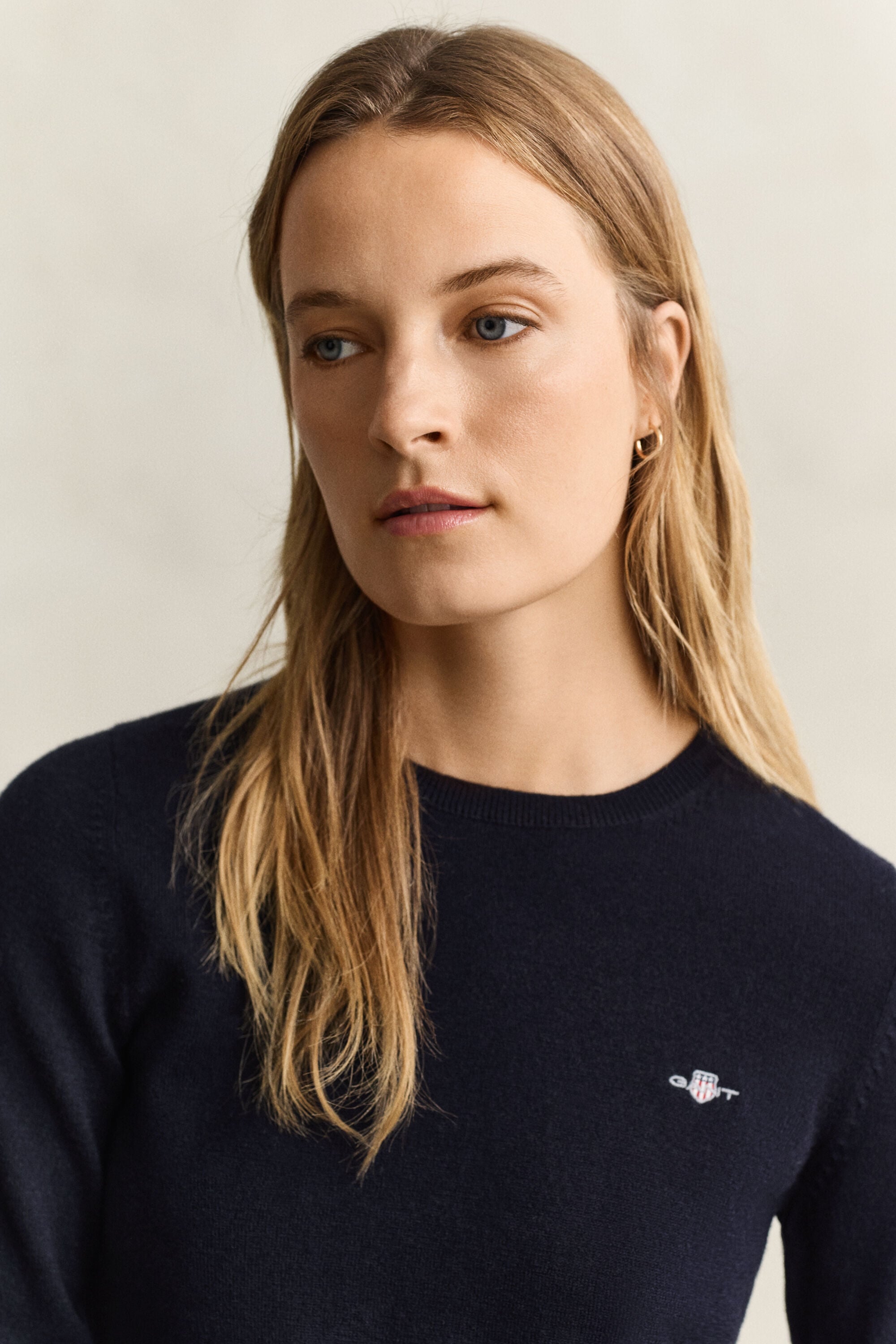 Wool Cotton Crew Neck Sweater