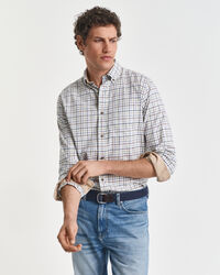 Regular Fit Tattersall Checked Twill Shirt