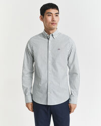 Slim Fit Striped Stretch Oxford Shirt