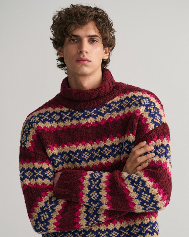 Fair Isle Funnel Neck Sweater
