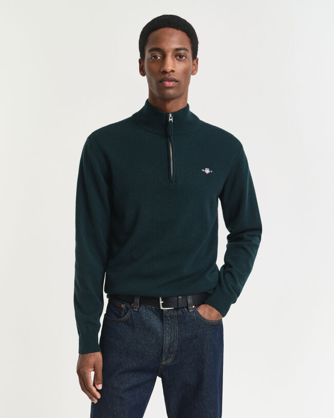 Superfine Lambswool Half-Zip Sweater